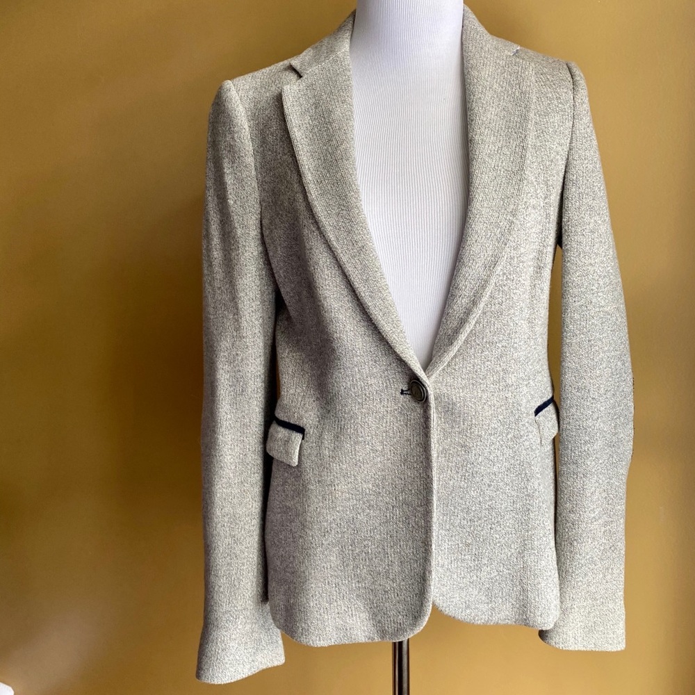 Zara knit blazer with elbow patches